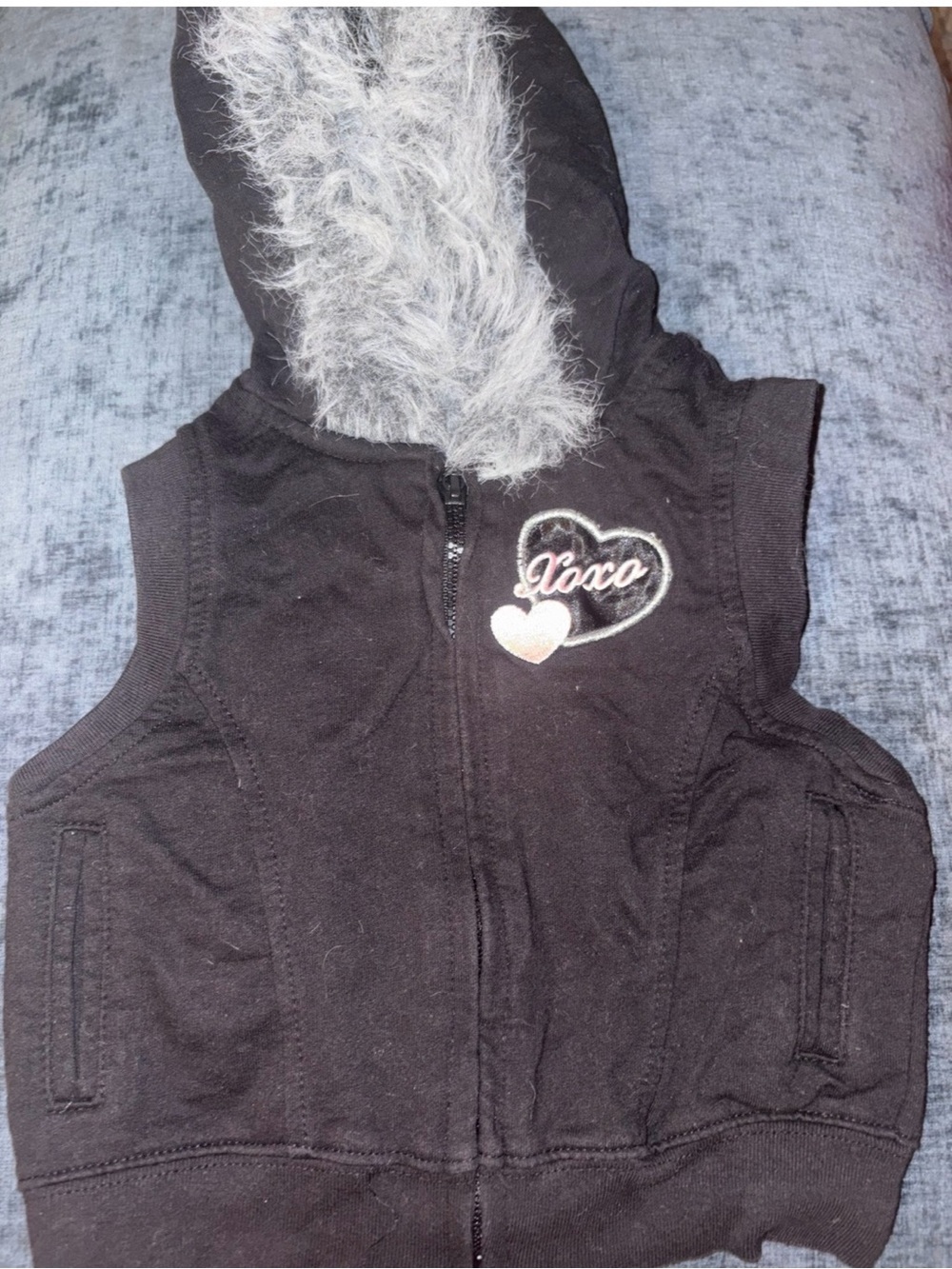XOXO toddler girl's vest size 5 faux fur
